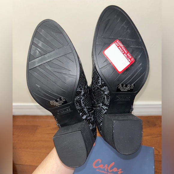 Carlos by Carlos Santana Women’s Faux Snakeskin Ankle Boots size US 8.5 - Picture 5 of 5